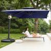 imageEAST OAK and FlameampampShade Patio Umbrella 10ft Square Outdoor Umbrella Large Offset Cantilever Umbrella with 360 Rotation Heavy Duty Windproof and UV Resistant Double Top Umbrella for Pool and Deck Night BlueNight Blue