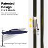 imageEAST OAK and FlameampampShade Patio Umbrella 10ft Square Outdoor Umbrella Large Offset Cantilever Umbrella with 360 Rotation Heavy Duty Windproof and UV Resistant Double Top Umbrella for Pool and Deck Night BlueNight Blue