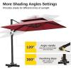 imageEAST OAK and FlameampampShade Patio Umbrella 10ft Square Outdoor Umbrella Large Offset Cantilever Umbrella with 360 Rotation Heavy Duty Windproof and UV Resistant Double Top Umbrella for Pool and Deck Night BlueNight Blue