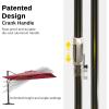 imageEAST OAK and FlameampampShade Patio Umbrella 10ft Square Outdoor Umbrella Large Offset Cantilever Umbrella with 360 Rotation Heavy Duty Windproof and UV Resistant Double Top Umbrella for Pool and Deck Night BlueWine Red
