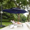 imageEAST OAK and FlameampampShade Patio Umbrella 10ft Square Outdoor Umbrella Large Offset Cantilever Umbrella with 360 Rotation Heavy Duty Windproof and UV Resistant Double Top Umbrella for Pool and Deck Night BlueNight Blue