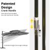 imageEAST OAK and FlameampampShade Patio Umbrella 10ft Square Outdoor Umbrella Large Offset Cantilever Umbrella with 360 Rotation Heavy Duty Windproof and UV Resistant Double Top Umbrella for Pool and Deck Night BlueMountain Grey