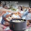 imageEast Oak Large Portable LeakProof Outdoor Hard 44 Cans Cooler with Drain and Handle HighCapacity Ice Chest Box with Removable Lid Insulated Rotomolded Cooler for Camping Beach