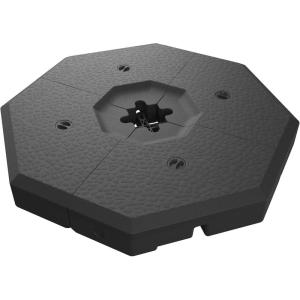 imageEAST OAK PUB23003 4Piece Offset Patio Umbrella Base Plate Set with Mortise and Tenon Joint for Garden BlackBlack