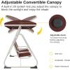 imageEAST OAK 2Person Outdoor Patio Swing Chair with Adjustable Canopy Porch Swing with Comfortable and Breathable Seats Independent Swing Chairs for Garden Balcony Backyard Charcoal BlackUpgrade Red