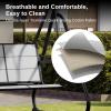 imageEAST OAK 2Person Outdoor Patio Swing Chair with Adjustable Canopy Porch Swing with Comfortable and Breathable Seats Independent Swing Chairs for Garden Balcony Backyard Charcoal BlackUpgrade Charcoal Black