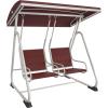 imageEAST OAK 2Person Outdoor Patio Swing Chair with Adjustable Canopy Porch Swing with Comfortable and Breathable Seats Independent Swing Chairs for Garden Balcony Backyard Charcoal BlackRed
