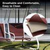 imageEAST OAK 2Person Outdoor Patio Swing Chair with Adjustable Canopy Porch Swing with Comfortable and Breathable Seats Independent Swing Chairs for Garden Balcony Backyard Charcoal BlackRed