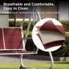 imageEAST OAK 2Person Outdoor Patio Swing Chair with Adjustable Canopy Porch Swing with Comfortable and Breathable Seats Independent Swing Chairs for Garden Balcony Backyard Charcoal BlackRed