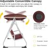 imageEAST OAK 2Person Outdoor Patio Swing Chair with Adjustable Canopy Porch Swing with Comfortable and Breathable Seats Independent Swing Chairs for Garden Balcony Backyard Charcoal BlackRed