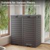 imageEAST OAK 38 Gallon Outdoor Trash Can  Waterproof Resin Garbage Can with Tiered Lid ampamp Drip Tray  Outside Trash Bin for Patio  Kitchen Backyard ampamp Deck  Gray Color76 Gallon