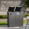 imageEAST OAK 38 Gallon Outdoor Trash Can  Waterproof Resin Garbage Can with Tiered Lid ampamp Drip Tray  Outside Trash Bin for Patio  Kitchen Backyard ampamp Deck  Gray Color62 Gallon