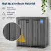 imageEAST OAK 38 Gallon Outdoor Trash Can  Waterproof Resin Garbage Can with Tiered Lid ampamp Drip Tray  Outside Trash Bin for Patio  Kitchen Backyard ampamp Deck  Gray Color62 Gallon