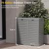 imageEAST OAK 38 Gallon Outdoor Trash Can  Waterproof Resin Garbage Can with Tiered Lid ampamp Drip Tray  Outside Trash Bin for Patio  Kitchen Backyard ampamp Deck  Gray Color76 Gallon