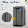 imageEAST OAK 38 Gallon Outdoor Trash Can  Waterproof Resin Garbage Can with Tiered Lid ampamp Drip Tray  Outside Trash Bin for Patio  Kitchen Backyard ampamp Deck  Gray Color31 Gallon