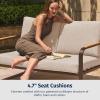 imageEAST OAK 4Piece Patio Furniture Set Outdoor Patio Set 47inch Removable ampamp Washable Deep Seating Cushion Outside Conversation Sets GrayAlexanderapricot