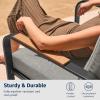 imageEAST OAK 4Piece Patio Furniture Set Outdoor Patio Set 47inch Removable ampamp Washable Deep Seating Cushion Outside Conversation Sets GrayAlexandergray