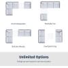 imageEAST OAK 5Piece Montauk Modular Patio Furniture Set Outdoor Corner Sofa with Cushion and Glass Coffee Table Modern Patio Conversation Set for Garden Backyard and Porch Beige ampamp GreyGrey