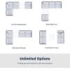 imageEAST OAK 5Piece Montauk Modular Patio Furniture Set Outdoor Corner Sofa with Cushion and Glass Coffee Table Modern Patio Conversation Set for Garden Backyard and Porch Beige ampamp GreyDove Grey