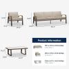 imageEAST OAK 5Seat Patio Furniture Set 4Piece Outdoor Conversation Set with Coffee TableWaterproof Outdoor Patio Furniture with Thick Cushions for Garden and Yard Creamy ApricotApricot