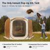 imageEAST OAK 66 FT Pop Up Canopy Tent with Mesh  Outdoor Screen House with 4 Sunshades  Instant Canopy with Portable Carry Bag  Gazebo Tent for Camping Patio and Beach  Beige1212 FT