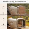 imageEAST OAK 66 FT Pop Up Canopy Tent with Mesh  Outdoor Screen House with 4 Sunshades  Instant Canopy with Portable Carry Bag  Gazebo Tent for Camping Patio and Beach  Beige1212 FT