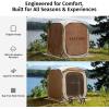 imageEAST OAK 66 FT Pop Up Canopy Tent with Mesh  Outdoor Screen House with 4 Sunshades  Instant Canopy with Portable Carry Bag  Gazebo Tent for Camping Patio and Beach  Beige66 FT