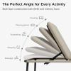 imageEAST OAK Adjustable Outdoor Chaise Lounge with Cushion Aluminum Patio Lounge Chair with Side Table Breathable 5Positions Adjustable Lounge Chaise for Poolside Beach PorchCushion Style