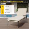 imageEAST OAK Adjustable Outdoor Chaise Lounge with Cushion Aluminum Patio Lounge Chair with Side Table Breathable 5Positions Adjustable Lounge Chaise for Poolside Beach PorchCushion Style