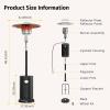 imageEAST OAK Antirust 50000 BTU Patio Heater for Outdoor Use With DoubleLayer Stainless Steel Burner Table Design and Wheels Propane Patio Heater for Home and Commercial Stainless SteelBlack