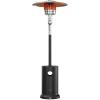 imageEAST OAK Antirust 50000 BTU Patio Heater for Outdoor Use With DoubleLayer Stainless Steel Burner Table Design and Wheels Propane Patio Heater for Home and Commercial Stainless SteelBlack