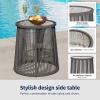imageEAST OAK Breezeway Patio Furniture Set 3Piece Outside Bistro Set Handwoven Rattan Wicker Chairs with Waterproof Cushions Tempered Glass Table Outdoor Conversation Set for Porch Coffee ampamp BeigeGray  Dark Gray