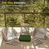 imageEAST OAK Breezeway Patio Furniture Set 3Piece Outside Bistro Set Handwoven Rattan Wicker Chairs with Waterproof Cushions Tempered Glass Table Outdoor Conversation Set for Porch Coffee ampamp BeigeUpgraded Ivory  Jungle Green