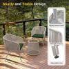 imageEAST OAK Breezeway Patio Furniture Set 3Piece Outside Bistro Set Handwoven Rattan Wicker Chairs with Waterproof Cushions Tempered Glass Table Outdoor Conversation Set for Porch Coffee ampamp BeigeUpgraded Ivory  Jungle Green