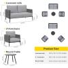 imageEAST OAK Life Chatter Patio Furniture Set Outdoor Furniture Corner Sofa Set with Round Coffee Table 5 Seats Sofa Deep Seating with Thick ampamp Washable Cushions Earth Black ampamp Misty GreyEarth Black  Misty Grey
