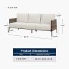 imageEAST OAK Life Chatter Patio Furniture Set Outdoor Furniture Corner Sofa Set with Round Coffee Table 5 Seats Sofa Deep Seating with Thick ampamp Washable Cushions Earth Black ampamp Misty GreyUpgraded Chestnut  Apricot