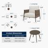 imageEAST OAK Life Chatter Patio Furniture Set Outdoor Furniture Corner Sofa Set with Round Coffee Table 5 Seats Sofa Deep Seating with Thick ampamp Washable Cushions Earth Black ampamp Misty GreyUpgraded Chestnut  Apricot