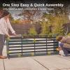 imageEAST OAK Life Chatter Patio Furniture Set Outdoor Furniture Corner Sofa Set with Round Coffee Table 5 Seats Sofa Deep Seating with Thick ampamp Washable Cushions Earth Black ampamp Misty GreyEarth Black  Misty Grey