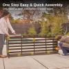 imageEAST OAK Life Chatter Patio Furniture Set Outdoor Furniture Corner Sofa Set with Round Coffee Table 5 Seats Sofa Deep Seating with Thick ampamp Washable Cushions Earth Black ampamp Misty GreyChestnut Brown  Creamy Apricot