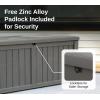 imageEAST OAK Outdoor Storage Box 120 Gallon Deck Box with Stainless Steel Rods Large Resin Storage Bin for Patio Cushions Garden Tools Waterproof and UV Resistant Lockable GreyGrey