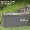 imageEAST OAK Outdoor Storage Box 120 Gallon Deck Box with Stainless Steel Rods Large Resin Storage Bin for Patio Cushions Garden Tools Waterproof and UV Resistant Lockable GreyGrey