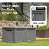 imageEAST OAK Outdoor Storage Box 120 Gallon Deck Box with Stainless Steel Rods Large Resin Storage Bin for Patio Cushions Garden Tools Waterproof and UV Resistant Lockable GreyGrey