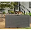 imageEAST OAK Outdoor Storage Box 120 Gallon Deck Box with Stainless Steel Rods Large Resin Storage Bin for Patio Cushions Garden Tools Waterproof and UV Resistant Lockable GreyGrey