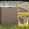 imageEAST OAK Outdoor Storage Box 120 Gallon Deck Box with Stainless Steel Rods Large Resin Storage Bin for Patio Cushions Garden Tools Waterproof and UV Resistant Lockable GreyBrown