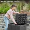 imageEAST OAK Outdoor Storage Box 120 Gallon Deck Box with Stainless Steel Rods Large Resin Storage Bin for Patio Cushions Garden Tools Waterproof and UV Resistant Lockable GreyBlack