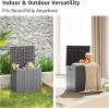 imageEAST OAK Outdoor Storage Box 120 Gallon Deck Box with Stainless Steel Rods Large Resin Storage Bin for Patio Cushions Garden Tools Waterproof and UV Resistant Lockable GreyGrey
