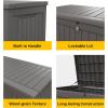 imageEAST OAK Outdoor Storage Box 120 Gallon Deck Box with Stainless Steel Rods Large Resin Storage Bin for Patio Cushions Garden Tools Waterproof and UV Resistant Lockable GreyGrey