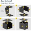 imageEAST OAK Outdoor Storage Box 120 Gallon Deck Box with Stainless Steel Rods Large Resin Storage Bin for Patio Cushions Garden Tools Waterproof and UV Resistant Lockable GreyBlack