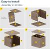 imageEAST OAK Outdoor Storage Box 120 Gallon Deck Box with Stainless Steel Rods Large Resin Storage Bin for Patio Cushions Garden Tools Waterproof and UV Resistant Lockable GreyBrown