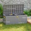 imageEAST OAK Outdoor Storage Box 120 Gallon Deck Box with Stainless Steel Rods Large Resin Storage Bin for Patio Cushions Garden Tools Waterproof and UV Resistant Lockable GreyGrey